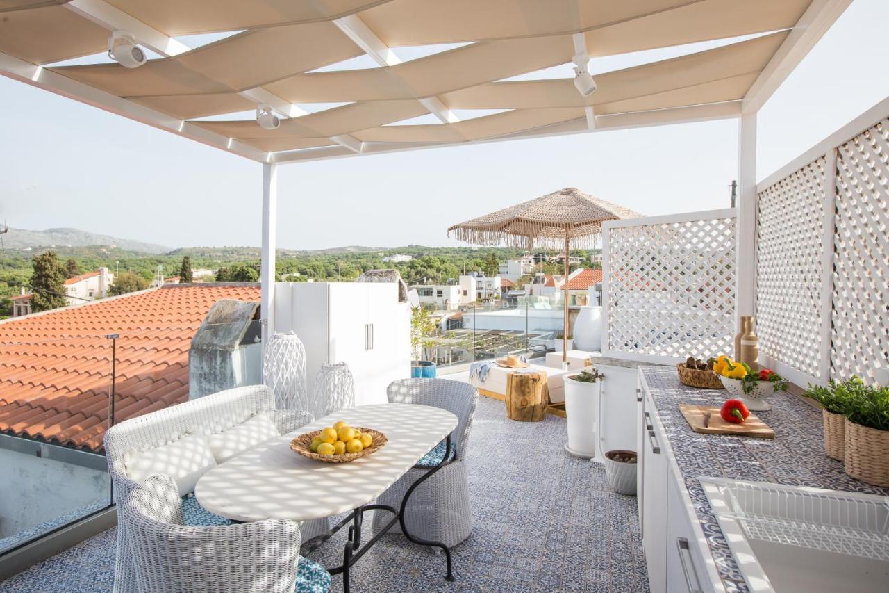 Stema Luxury Escape, Rooftop Jacuzzi & Panoramic Views Аципопуло Экстерьер фото